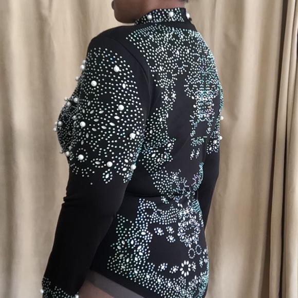 Pearl & Embellished Body Suit 2X - Picture 12 of 16